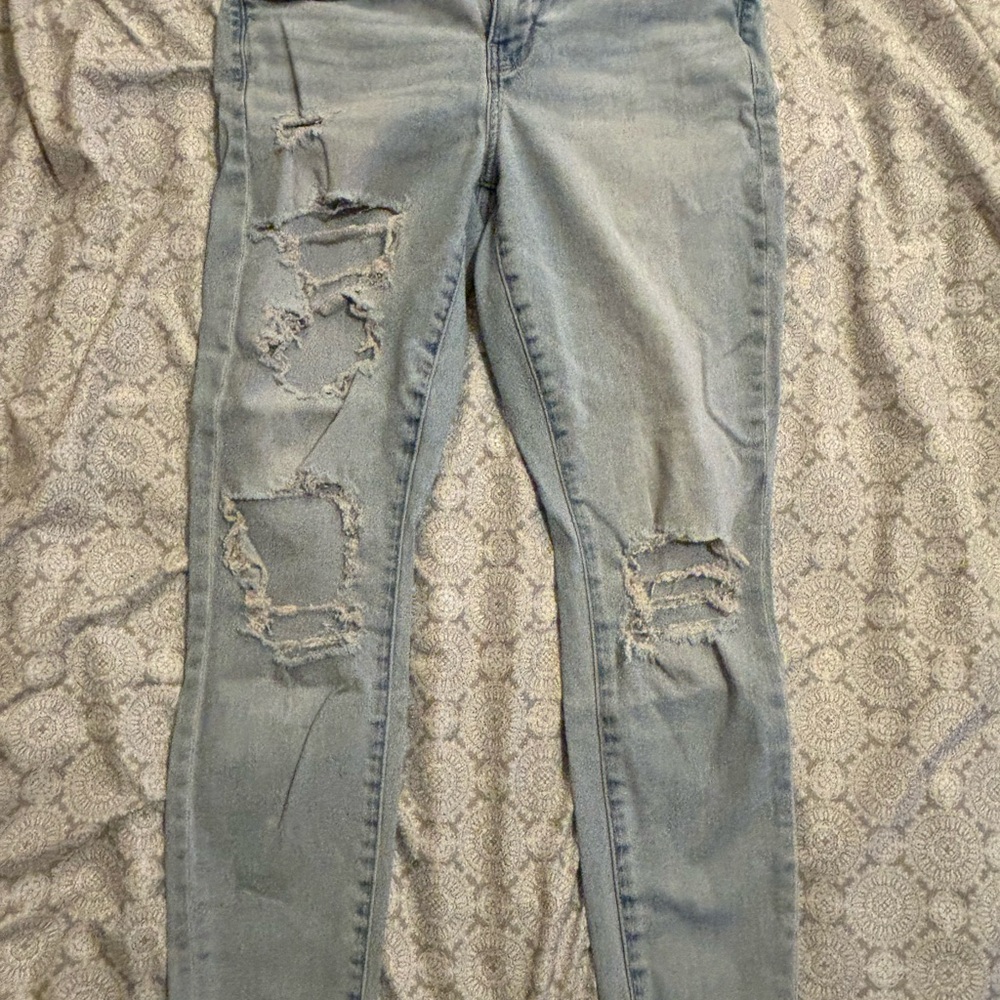 Distressed Light Blue Women's Jeans
